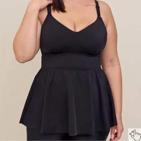 torrid Other - Torrid Wire-Free Racerback Tankini Black Size 2DD/F
